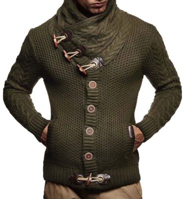 Men's Knitted Turtleneck Jacket - Winter Cardigan Sweaters for Men