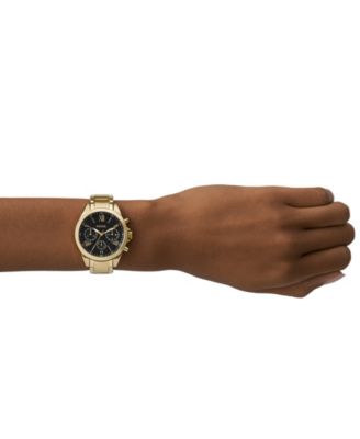 His and Her Chronograph Gold-Tone Stainless Steel Watch Gift Set, 36mm 48mm