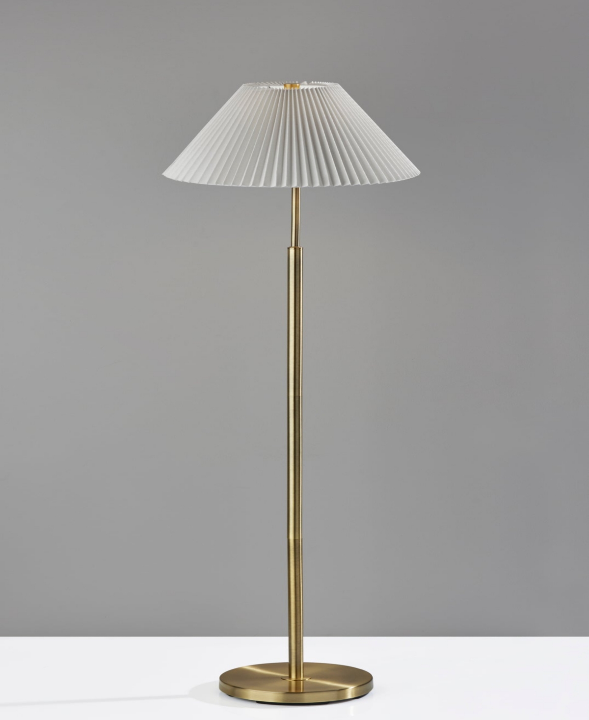 Adesso 60.75" Jeremy Floor Lamp In Antique-like Brass