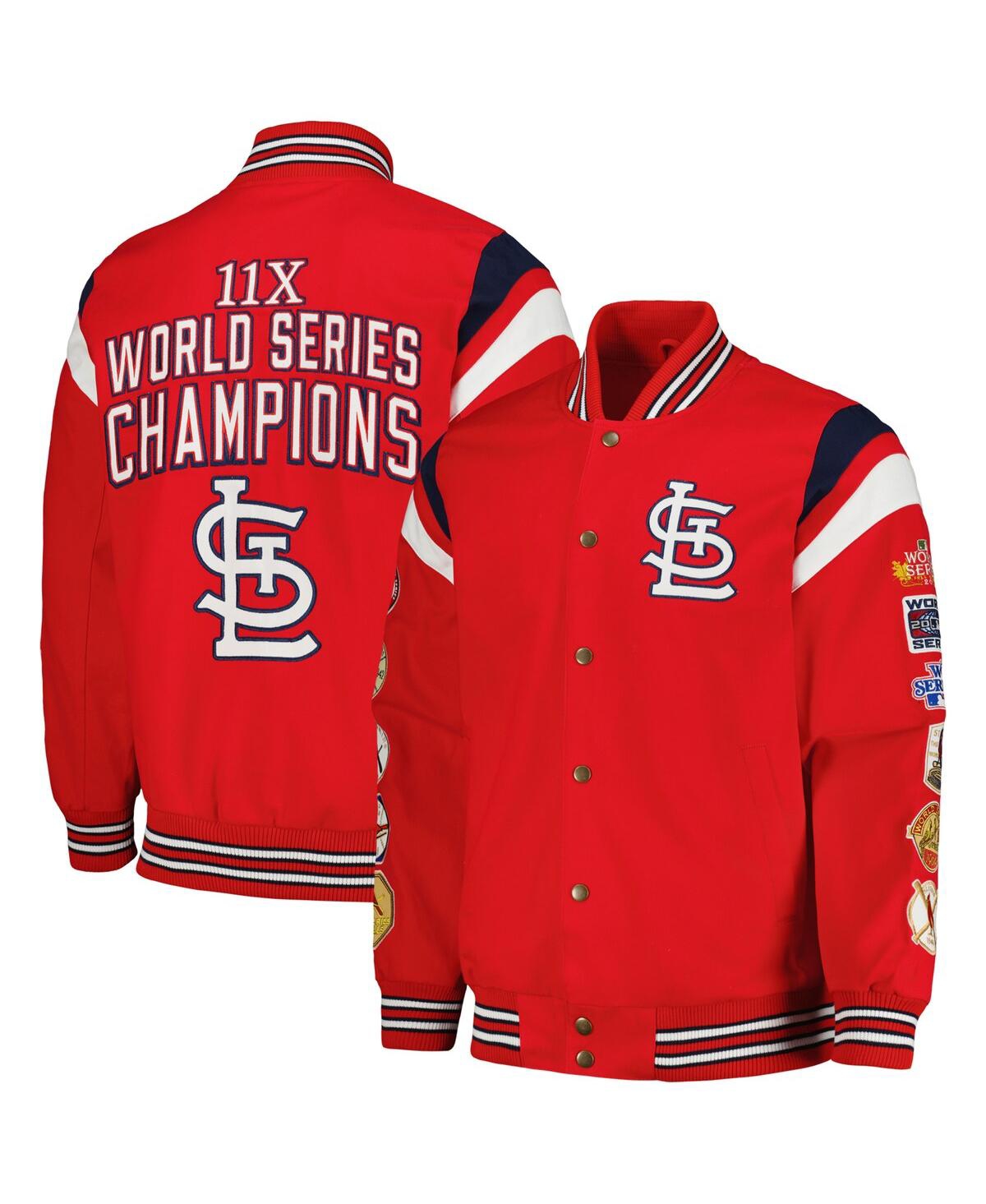 Men's G-iii Sports by Carl Banks Red St. Louis Cardinals Quick Full-Snap Varsity Jacket - Red