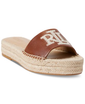 Ralph lauren women's flat sandals best sale