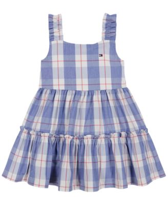 Tommy Hilfiger Toddler Girls Plaid Open Back Tiered Dress Macy s