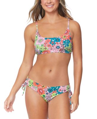 Shop Raisins Juniors Summer Floral Print Bikini Top Luna Bikini Bottoms In Multi Color