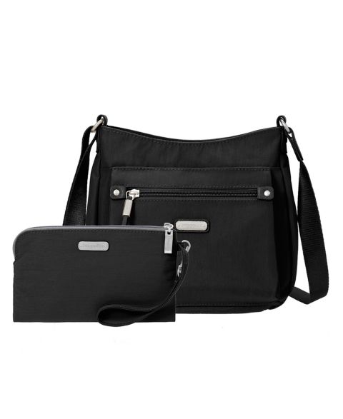 Женская сумка Baggallini Uptown with RFID Wristlet, цвет: Чёрный