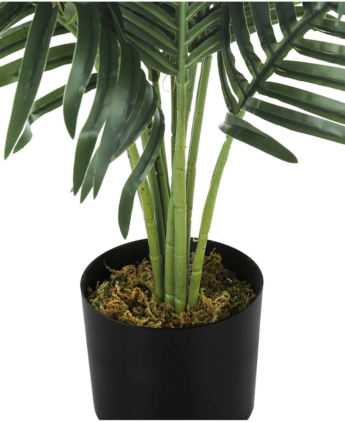 Monarch Specialties Indoor Artificial Floor Palm Tree with Black Pot