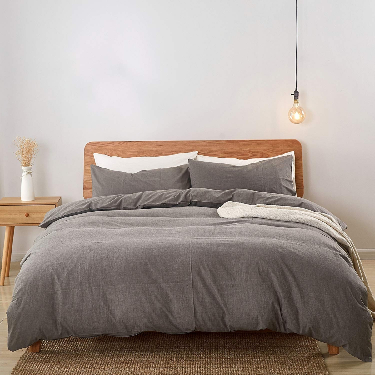 MarCielo 3 Piece Cotton Duvet Cover Set King
