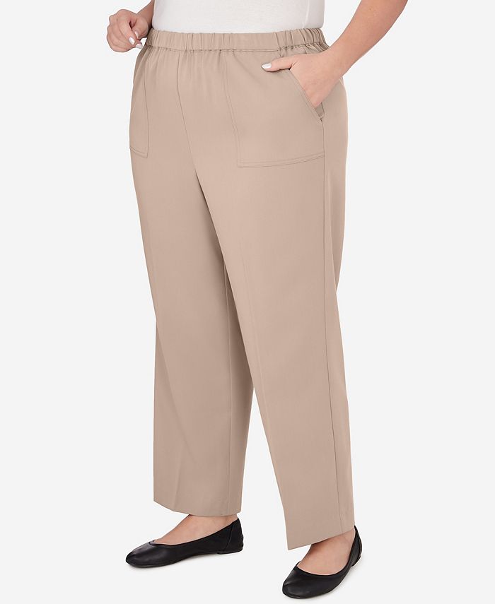 Alfred Dunner Plus Size Tuscan Sunset Twill Average Length Pant - Macy's