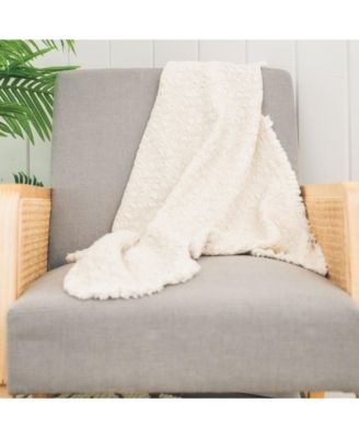 Oatmeal Boho Knit Blanket
