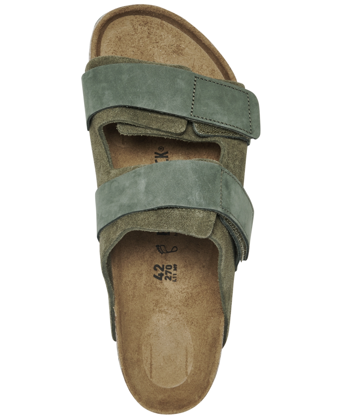 Birkenstock Men's Uji Nubuck Suede Leather Two-Strap Slip-On Sandals from Finish Line