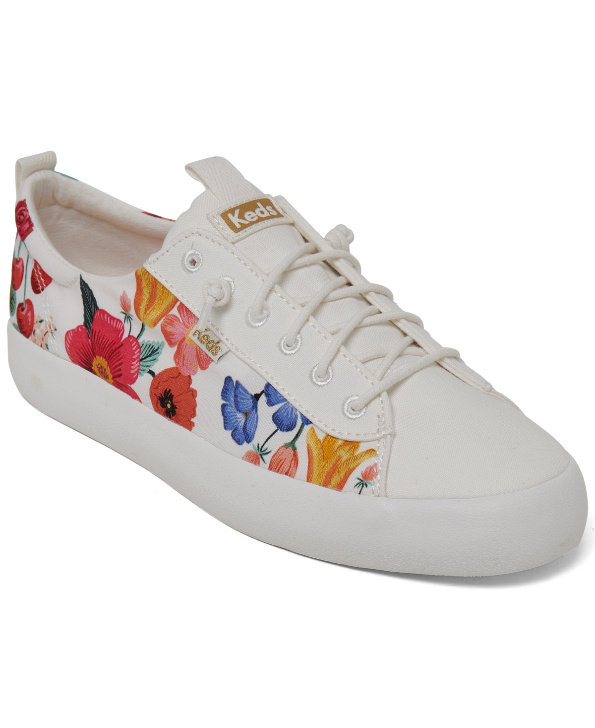 Women's x Rifle Paper Co Kickback Canvas Casual Sneakers from Finish Line - White