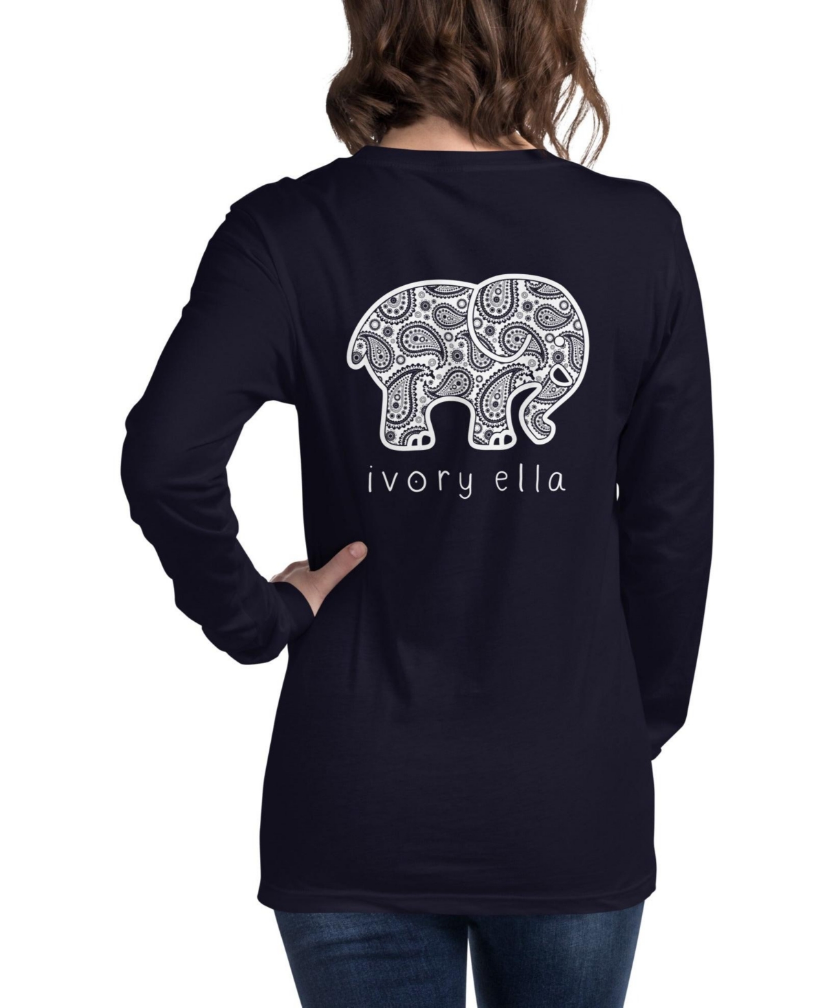 Ivory Ella Women's Paisley Long Sleeve Unisex T-Shirt