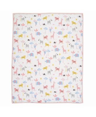 Snuggle Jungle Pastel Safari Cotton Jersey 5-Piece Crib Bedding Set