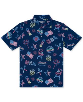 Chubbies - Men's Slim Fit Patriotic Short Sleeve Performance Polo Shirt