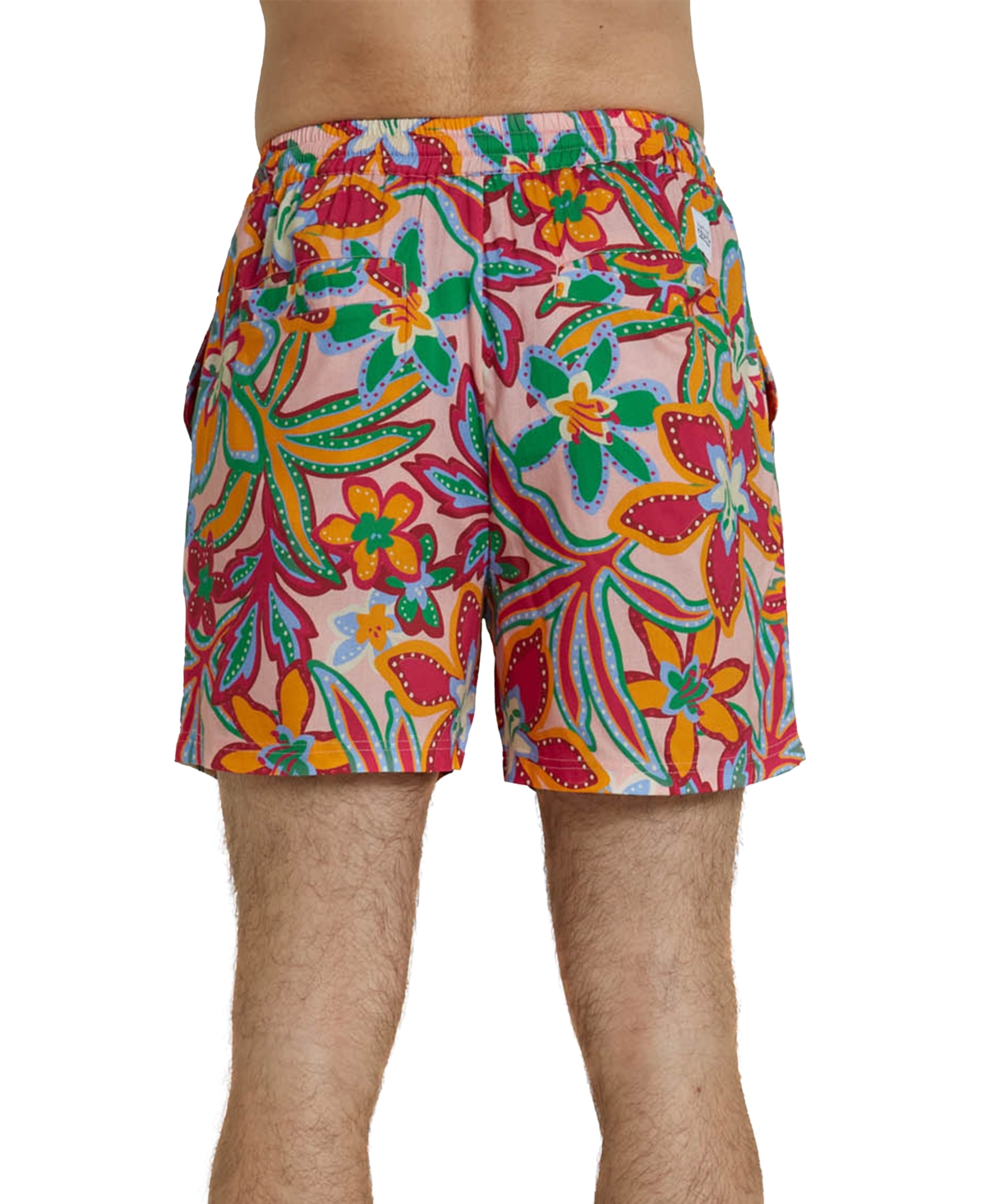 Shop Native Youth Men's Regular-fit Floral-print Shorts In Pink