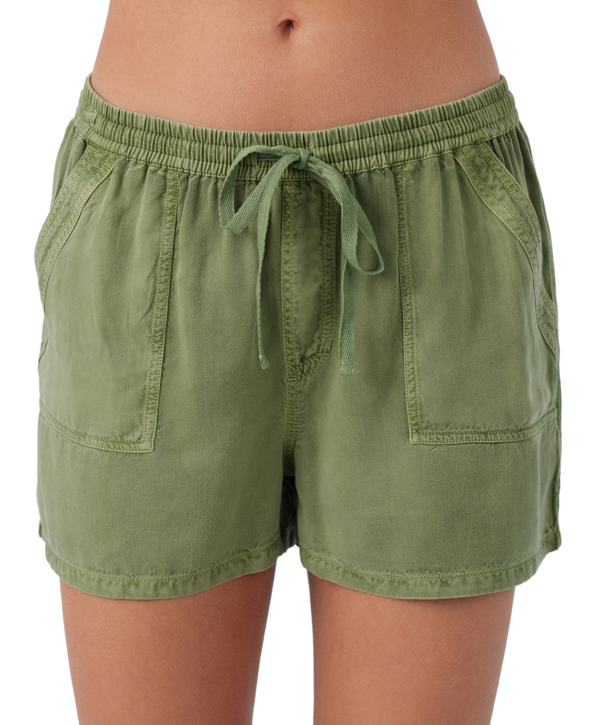 Juniors' Francina Shorts - Oil Green