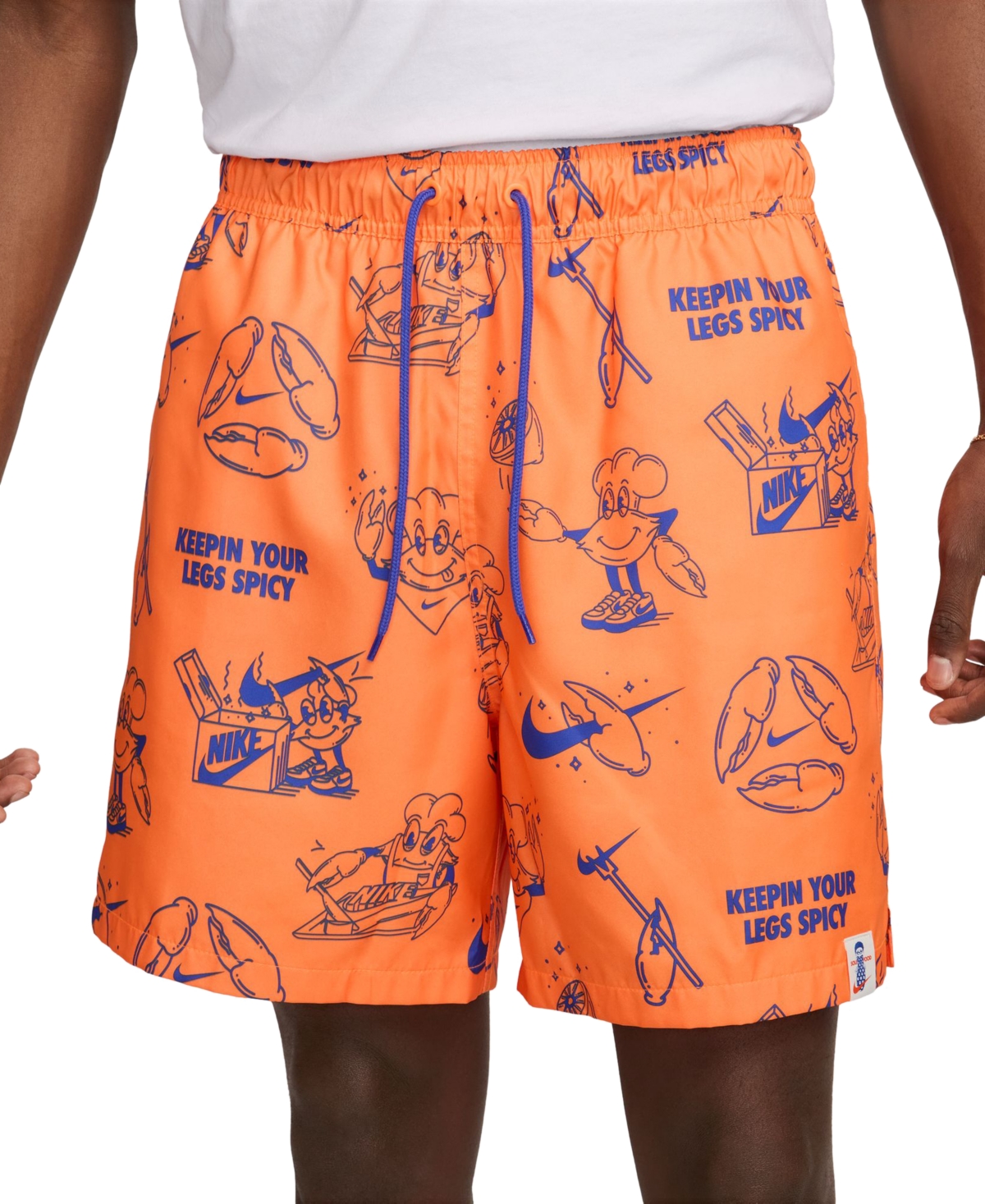 Nike Men s Club Woven Printed 6 Shorts In Total Orange ModeSens