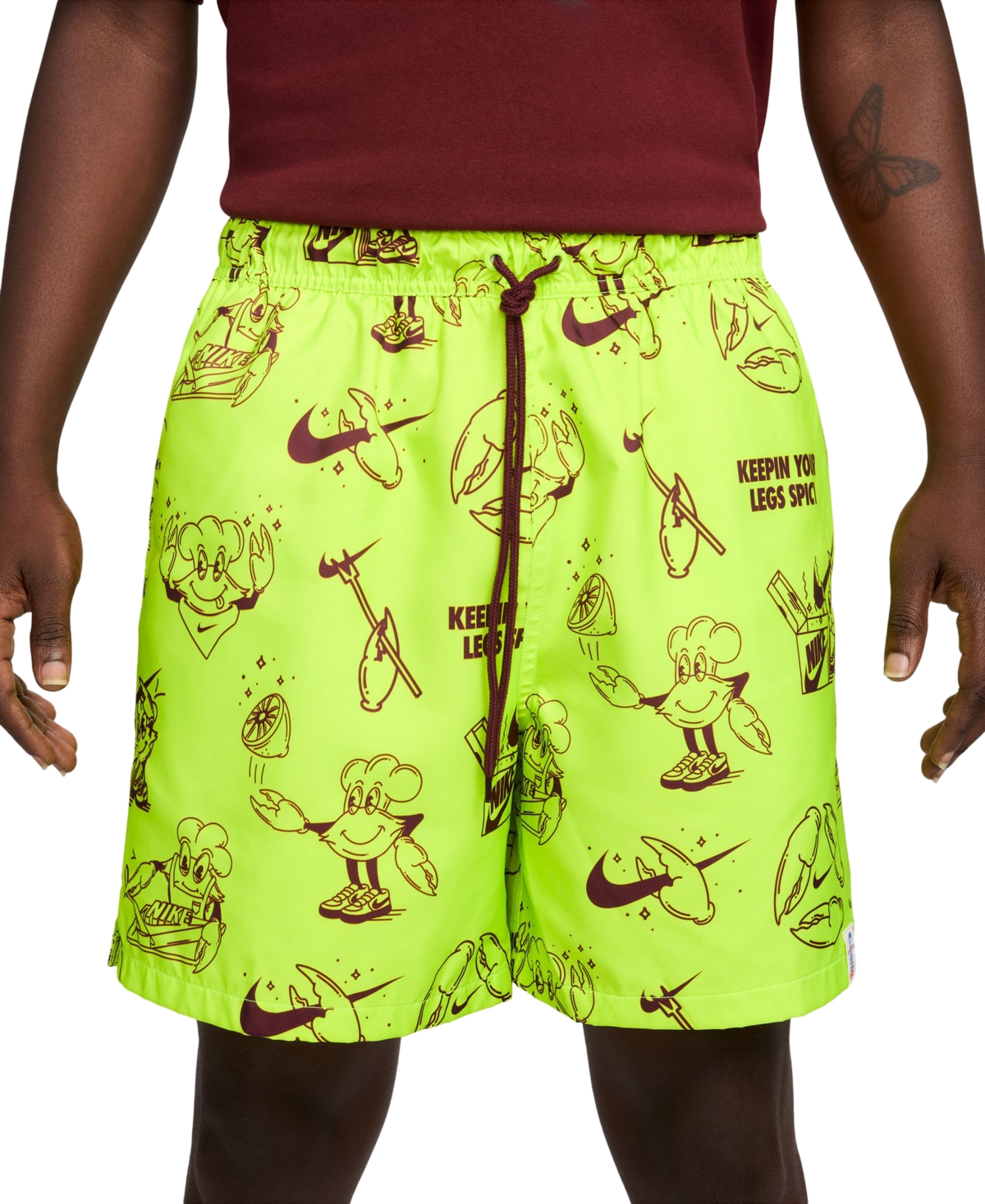 Nike Men s Club Woven Printed 6 Shorts In Volt ModeSens