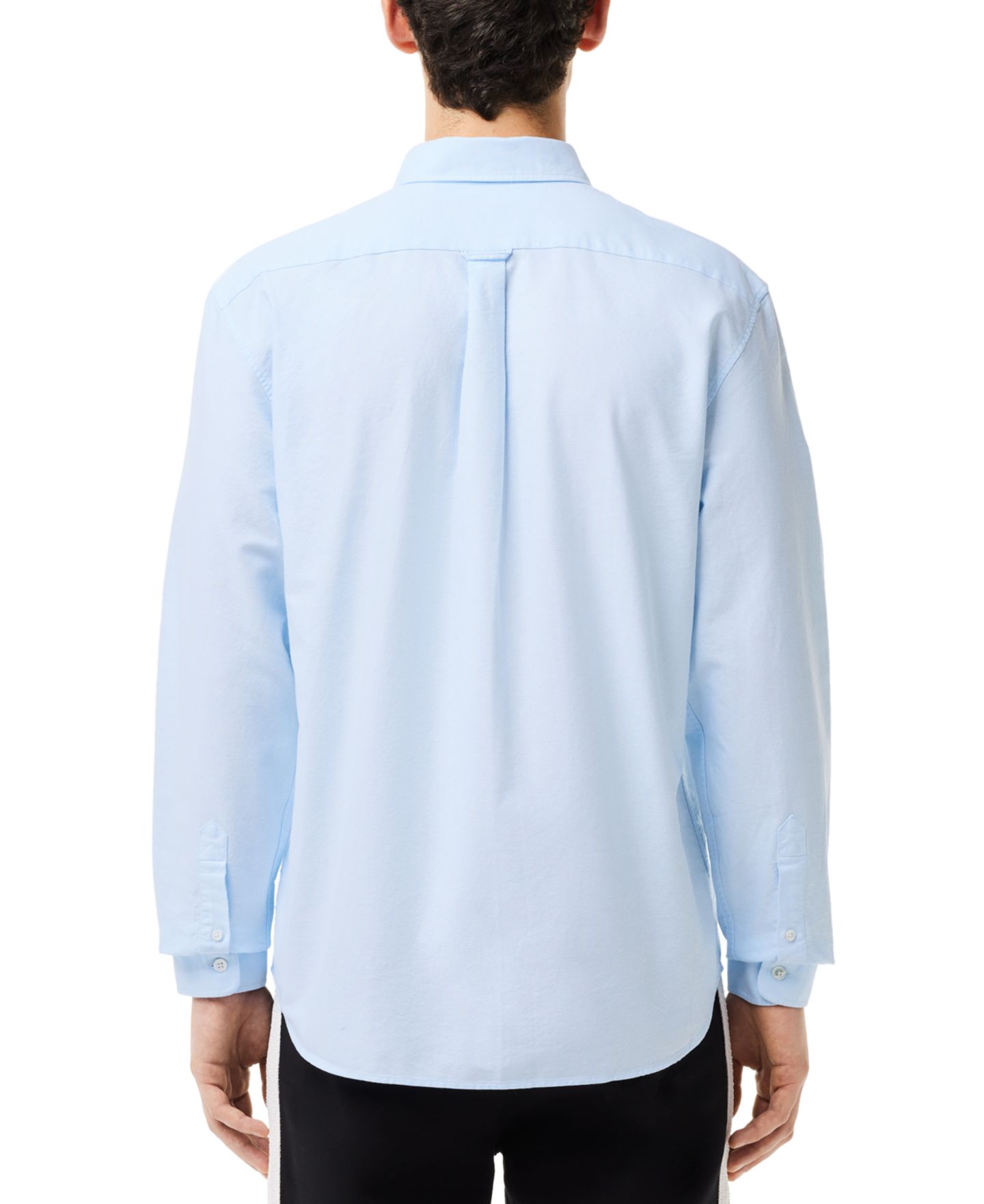 Мужская рубашка Lacoste Woven Long Sleeve Button-Down Oxford, цвет: Blanc/Panorama — фото 2
