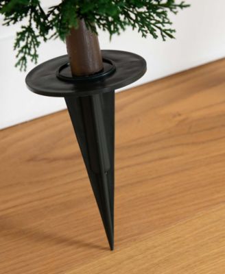 2.5ft. UV Resistant Artificial Cedar Plant with Integrated Ground Stake Indoor/Outdoor - Set of 2