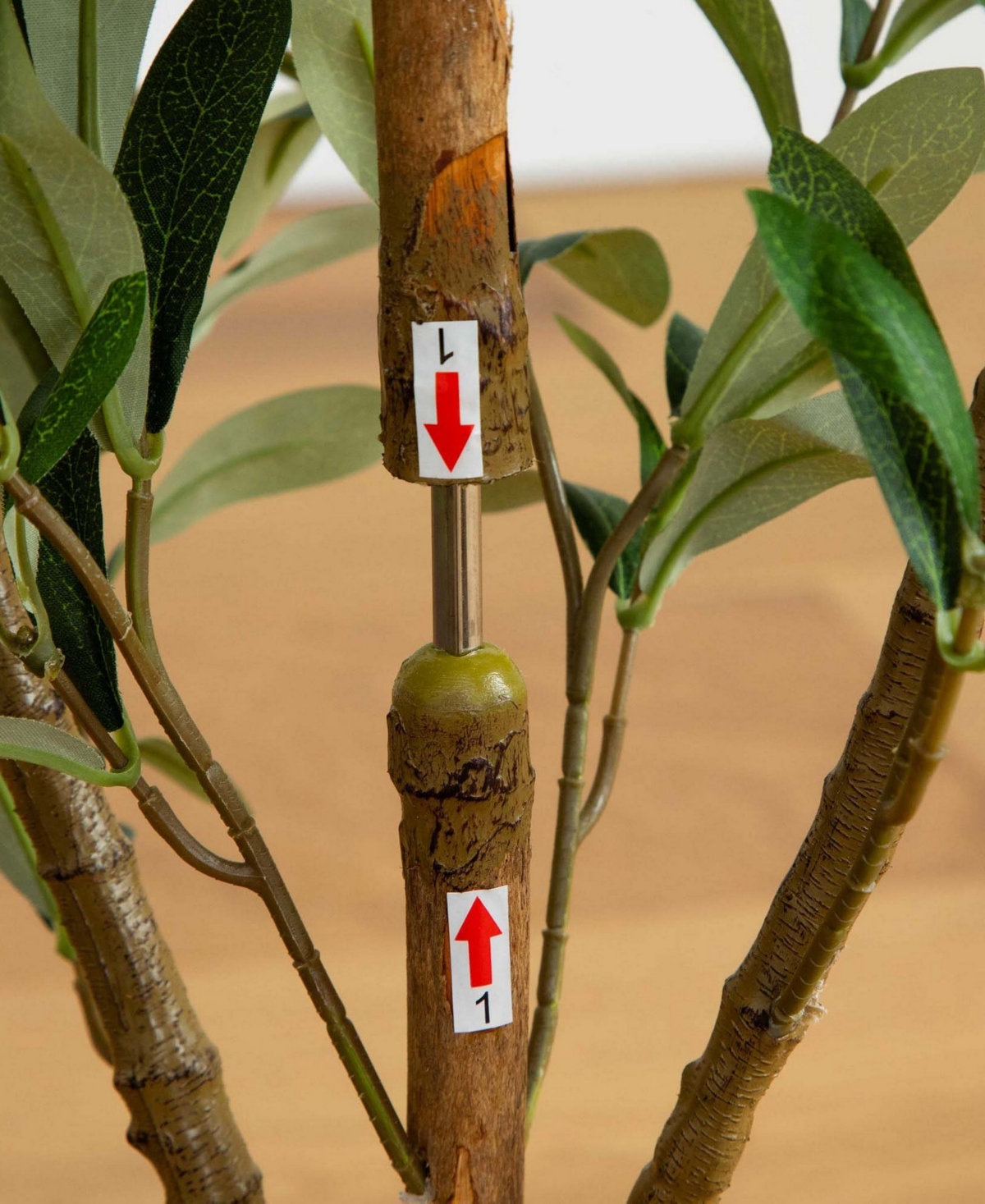 Nearly Natural 3ft. Artificial Olive Tree With Natural Trunk In Green