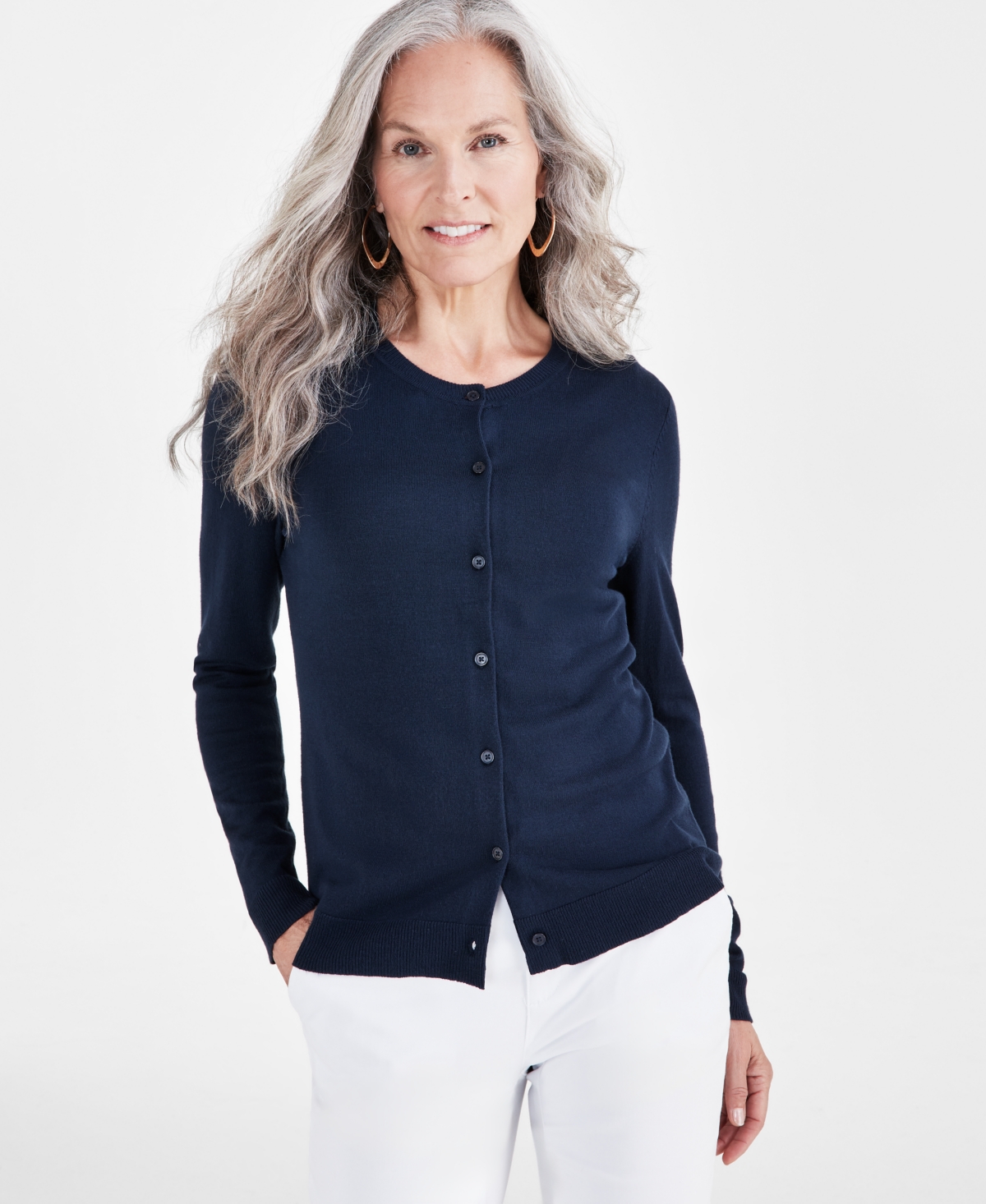 STYLE & CO WOMEN'S BUTTON-UP CARDIGAN, REGULAR & PETITE, CREATED FOR MACY'S 