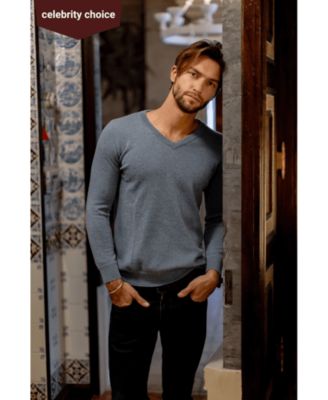 Men's Bellemere Solid V-Neck Merino Sweater