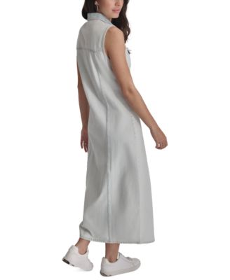 Women's Sleeveless Denim Maxi Dress