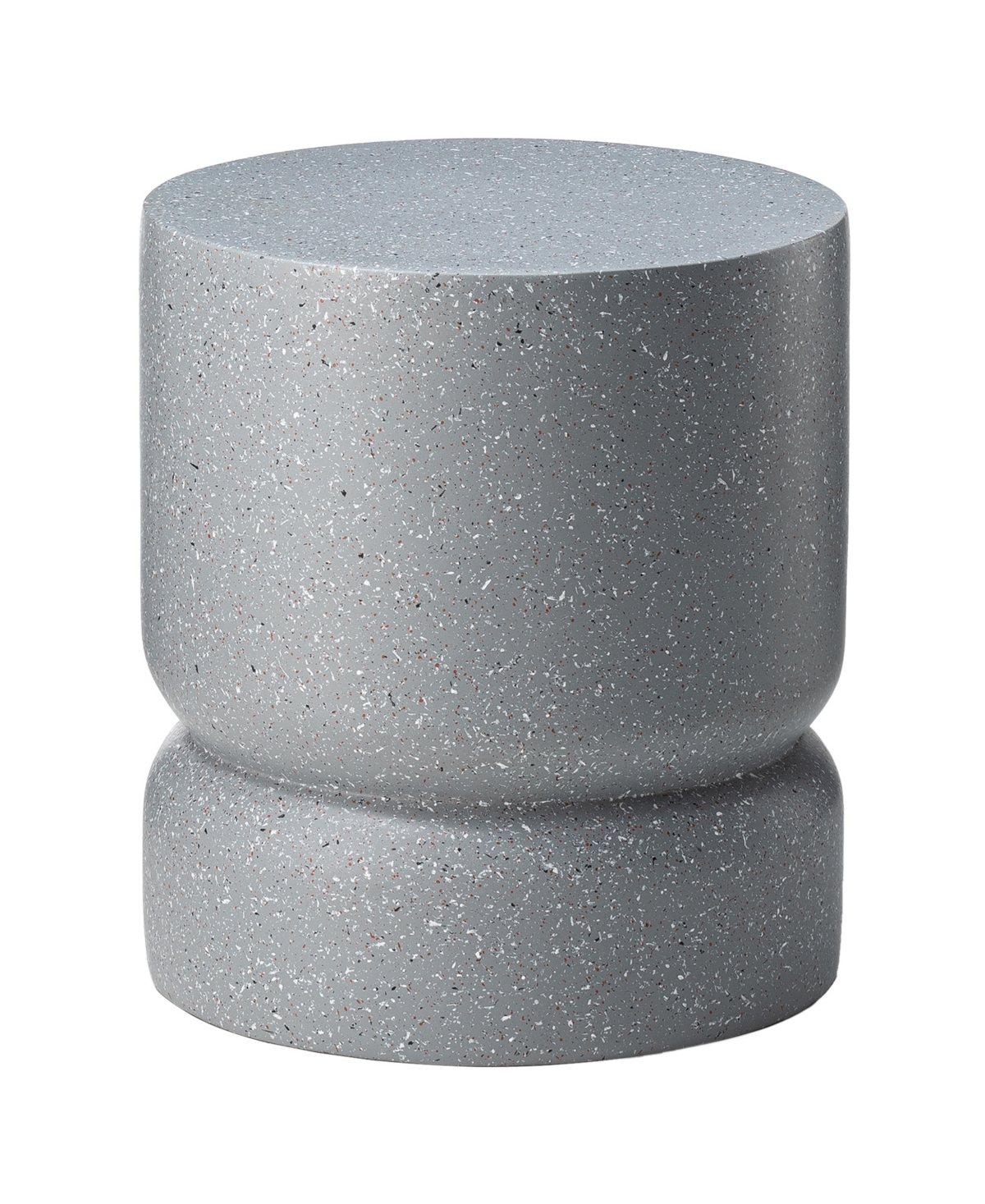 Multi-functional Faux Terrazzo Garden Stool or Planter Stand - Gray