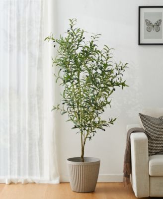 6ft. Faux Olive Tree in Pot