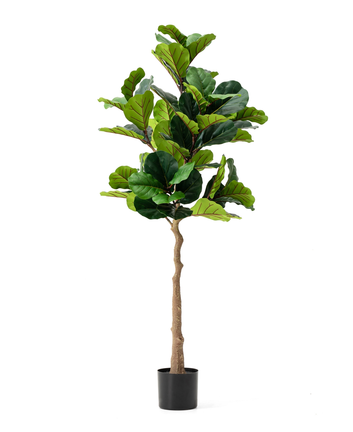 Glitzhome 5ft. Faux Fiddle Leaf Fig Tree In Pot In Multi