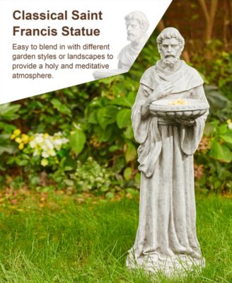 St. Francis Garden Statue with Birdfeeder