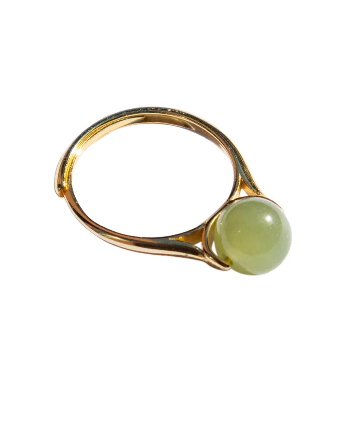 Equinox - Green bead jade ring - Green
