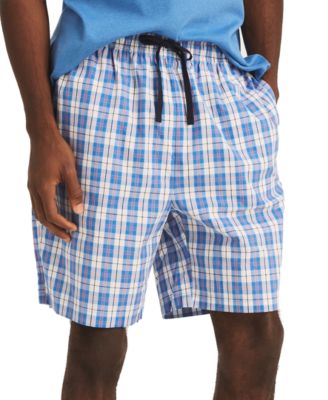 Nautica Mens Classic Fit Plaid Poplin Sleep Shorts Red Size X Large main image 1