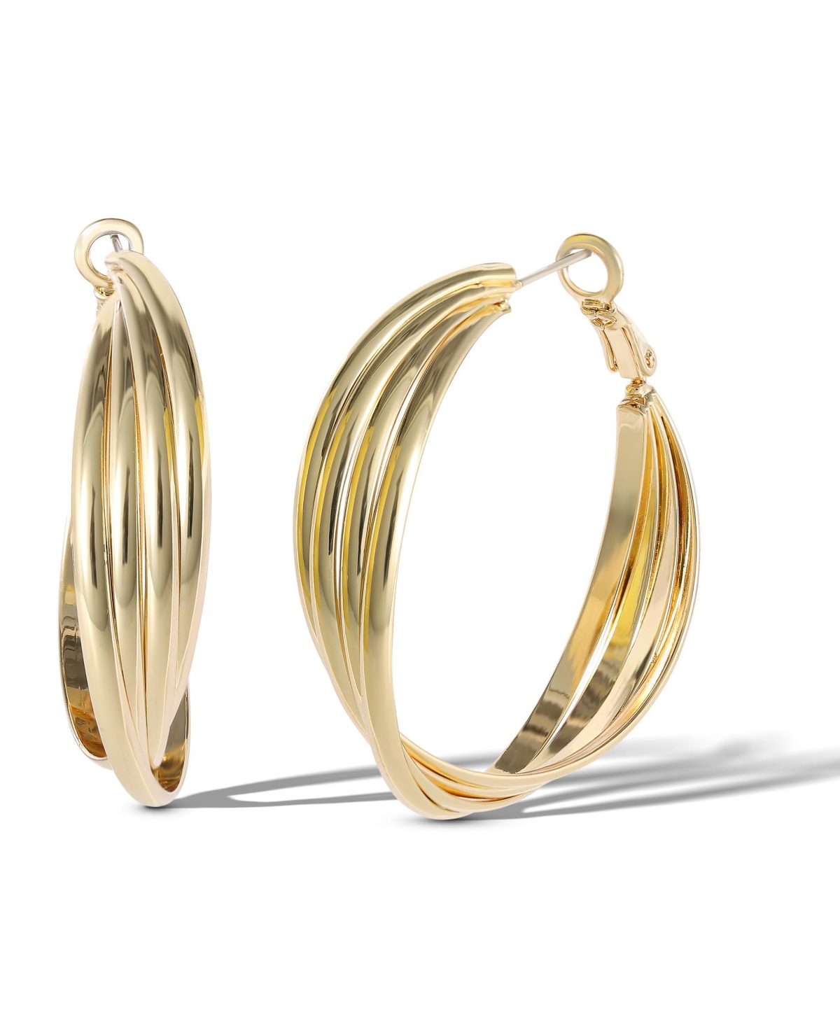 Womens Hoop Earrings Gold or Silver Tone Earrings for Women - Silver