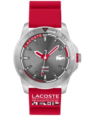Lacoste - Men's Red Silicone Strap Watch 46mm