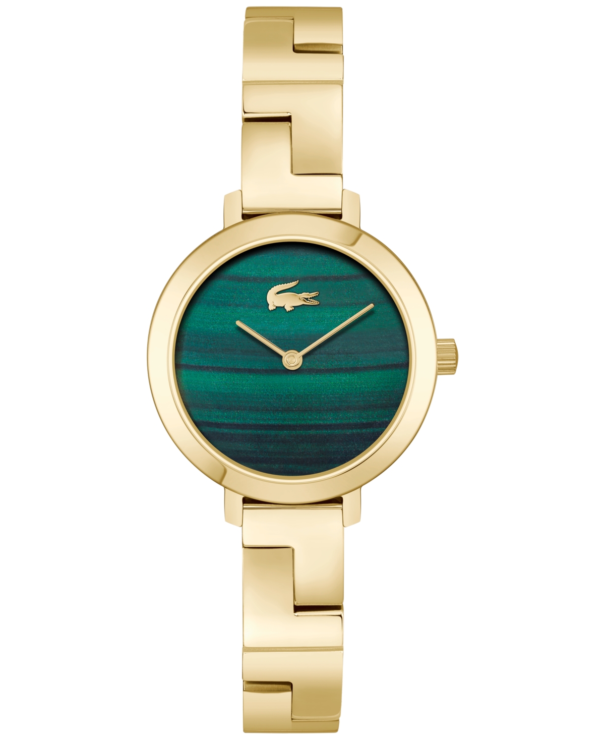 Lacoste Women's Tivoli Gold-tone Stainless Steel Bracelet Watch 28mm In Green
