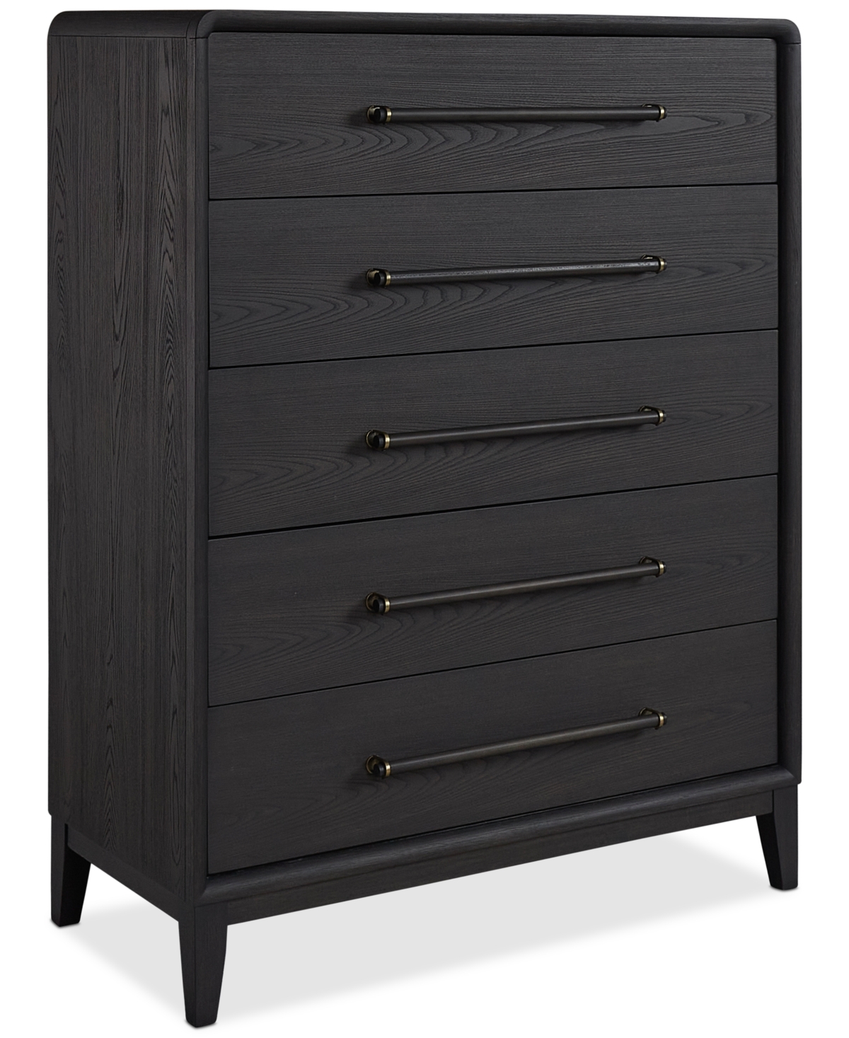 Shop Macy's Assemblage 3pc Bedroom Set (king Bed, Chest, & Open Nightstand) In Black