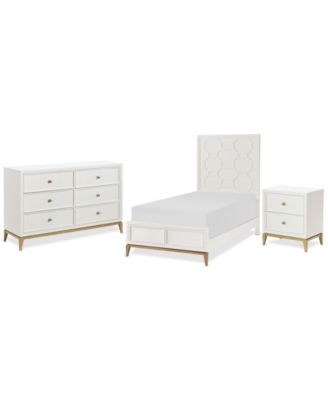 Chelsea 3-Pc. Bedroom Set (Twin Bed, Small Dresser & Small Nightstand)
