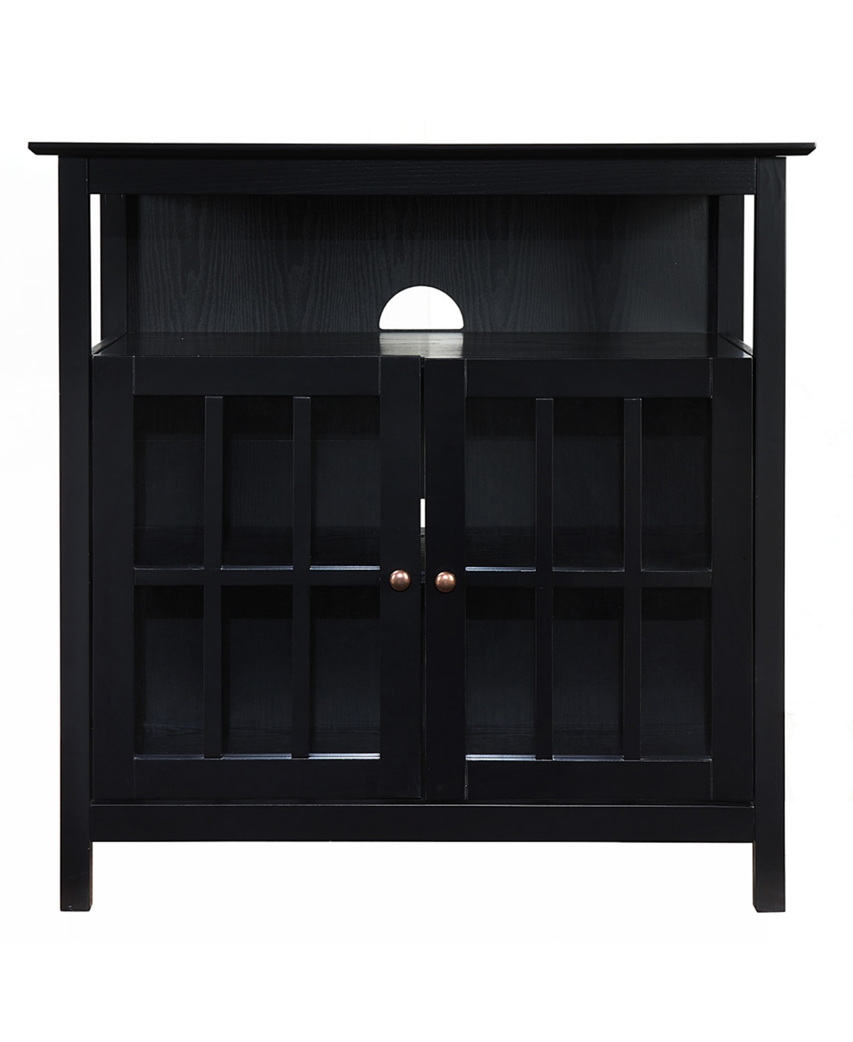 Convenience Concepts 36" Big Sur Highboy Tv Stand With Storage Cabinets In Black