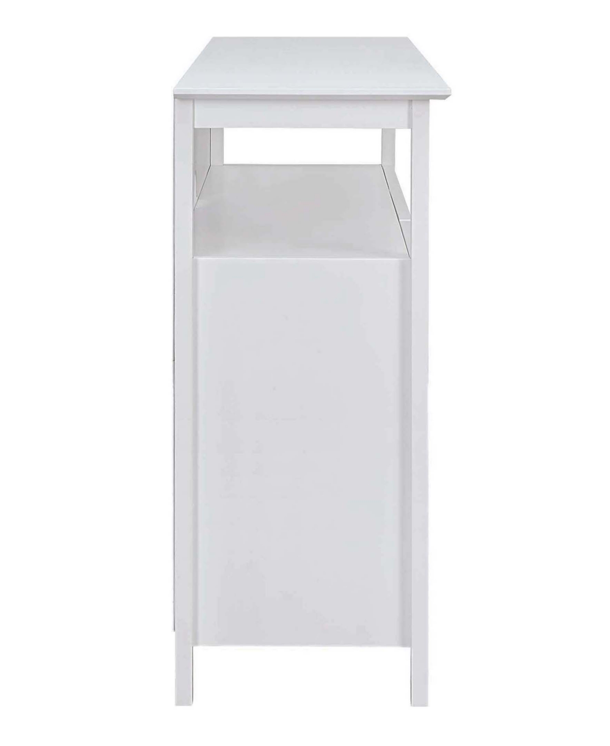Convenience Concepts 47.75" Big Sur Deluxe Tv Stand With Cabinets And Shelf In White