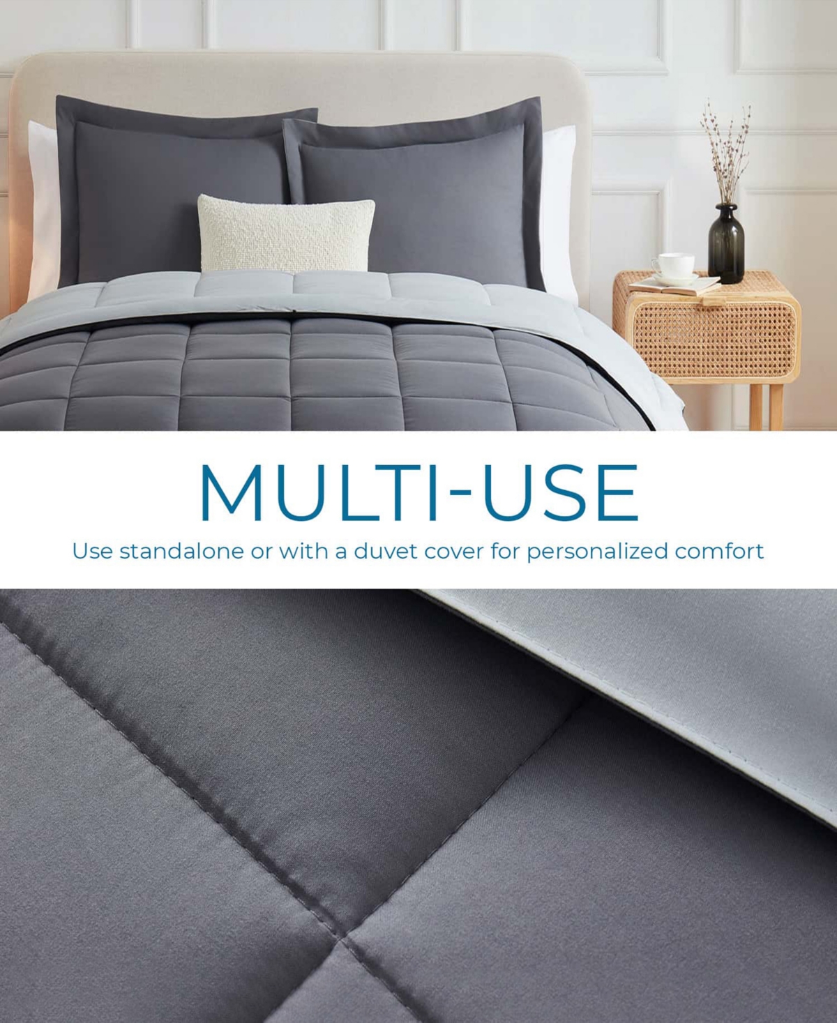 Nestl Premium All Season Quilted Down Alternative Comforter, California King