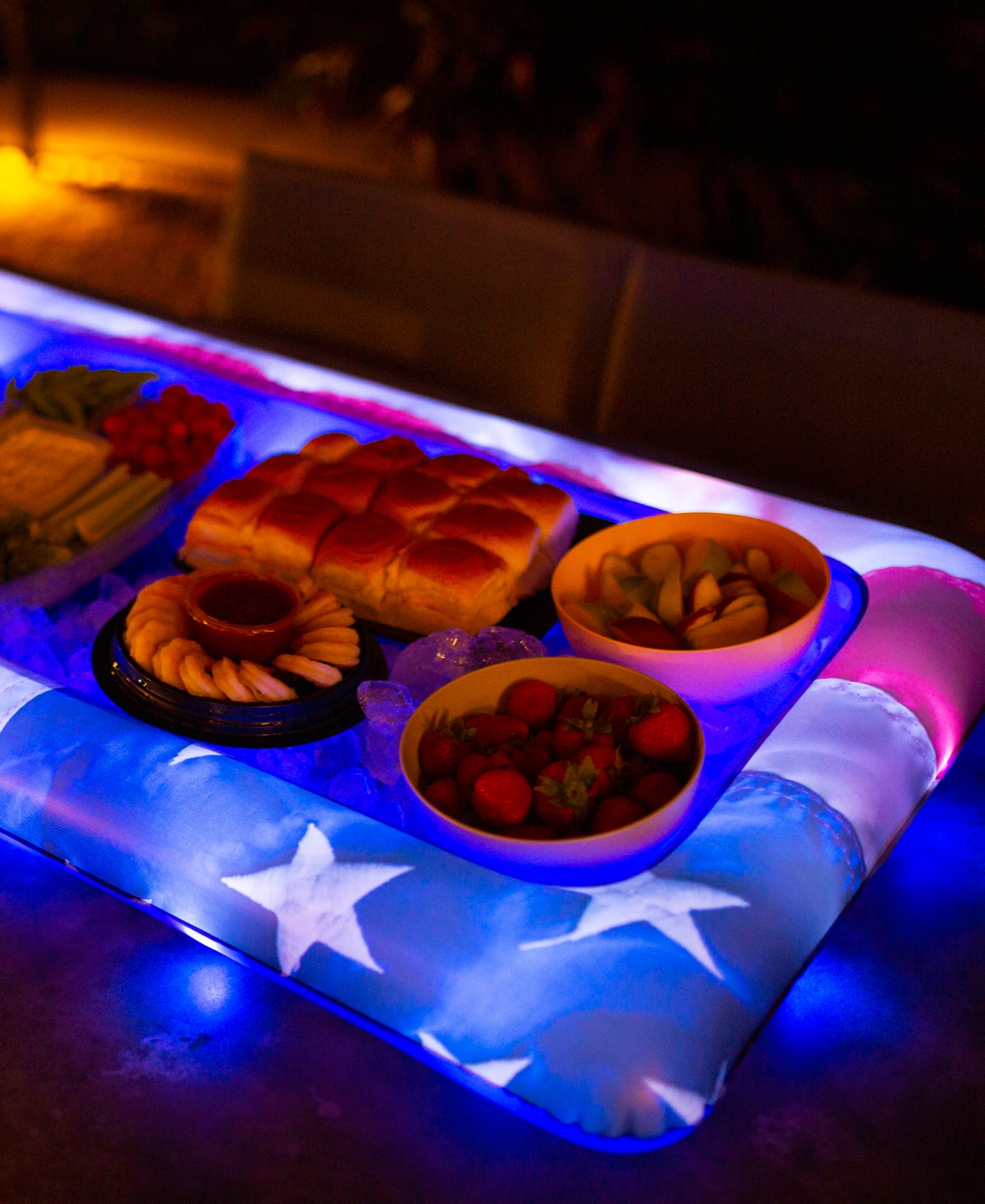 Shop Poolcandy Stars Stripes Led Buffet Cooler In Blue Red White
