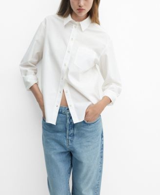 Women's Chest-Pocket Cotton Shirt