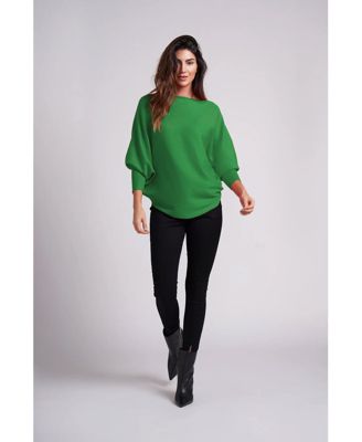 Women's Ivy Oversized Dolman 3/4 Sleeve Sweater