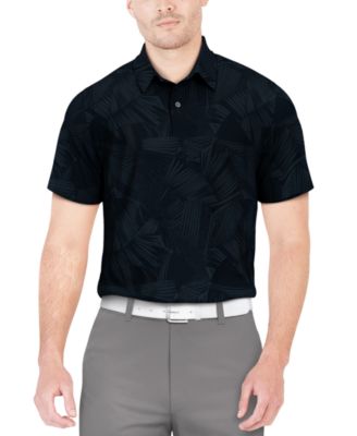 PGA TOUR - Men's Stretch Moisture-Wicking Palm-Print Golf Polo Shirt