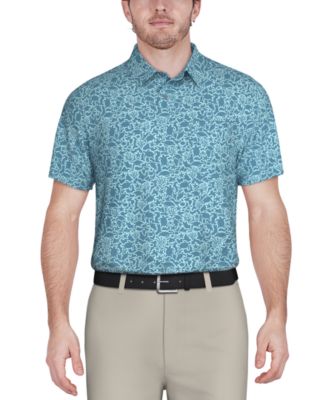 PGA TOUR - Men's Sea Life Short Sleeve Performance Golf Polo Shirt