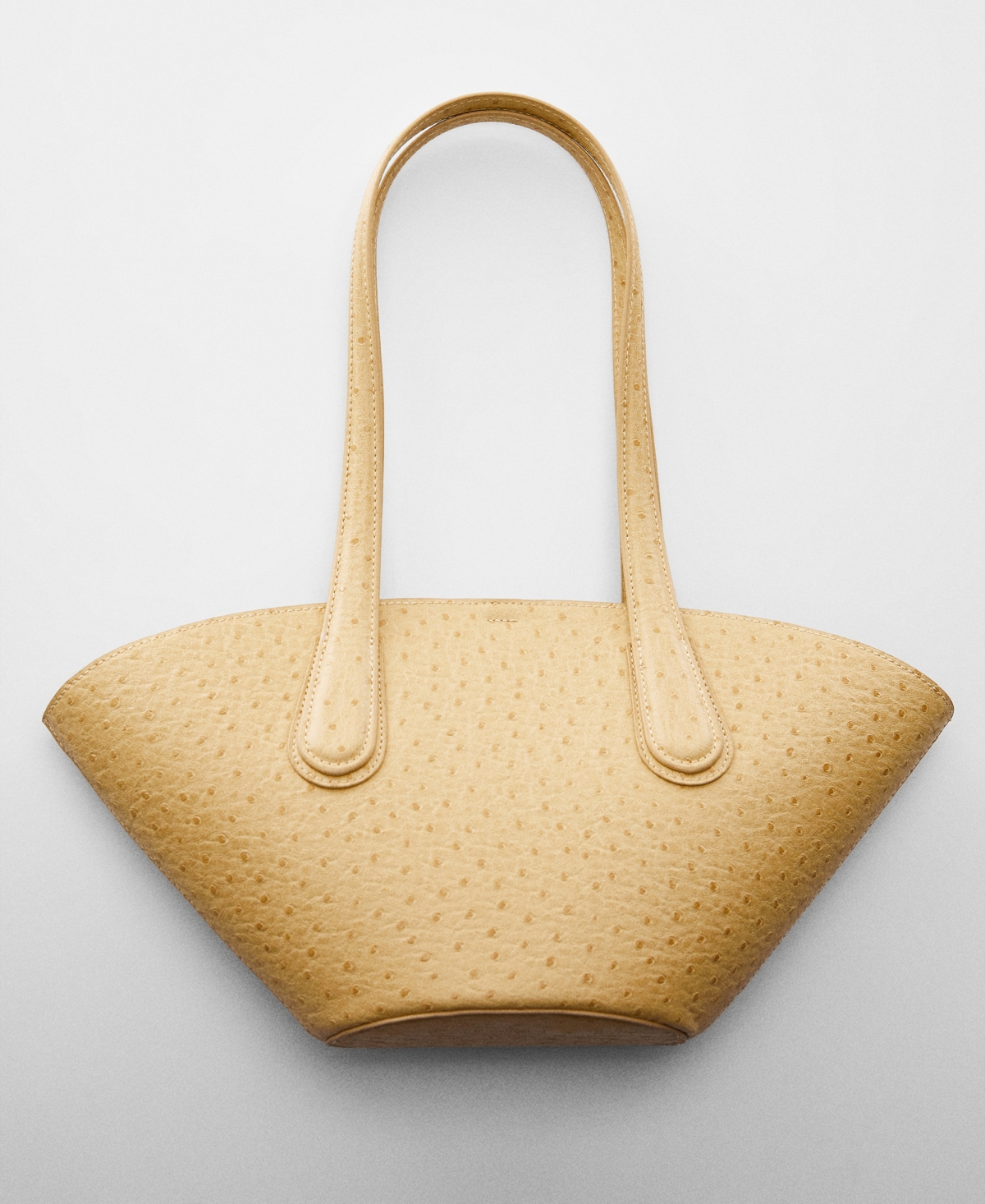 Shop Mango Women's Leather-effect Shopper Bag In Yellow