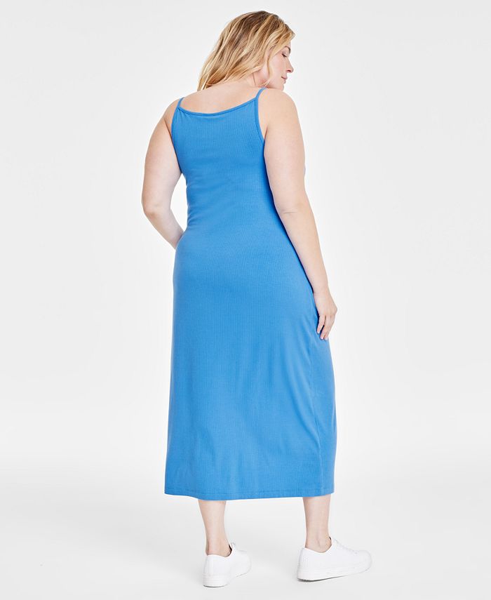 On 34th Trendy Plus Size Ribbed Midi Dress, Created for Macy's - Macy's