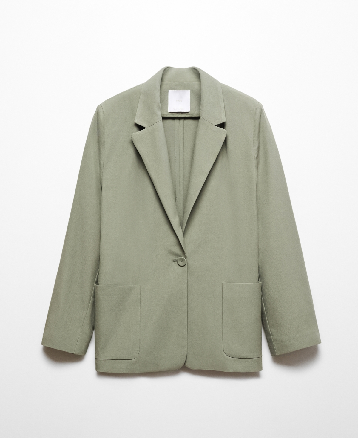 Shop Mango Women's Pockets Suit Blazer In Green