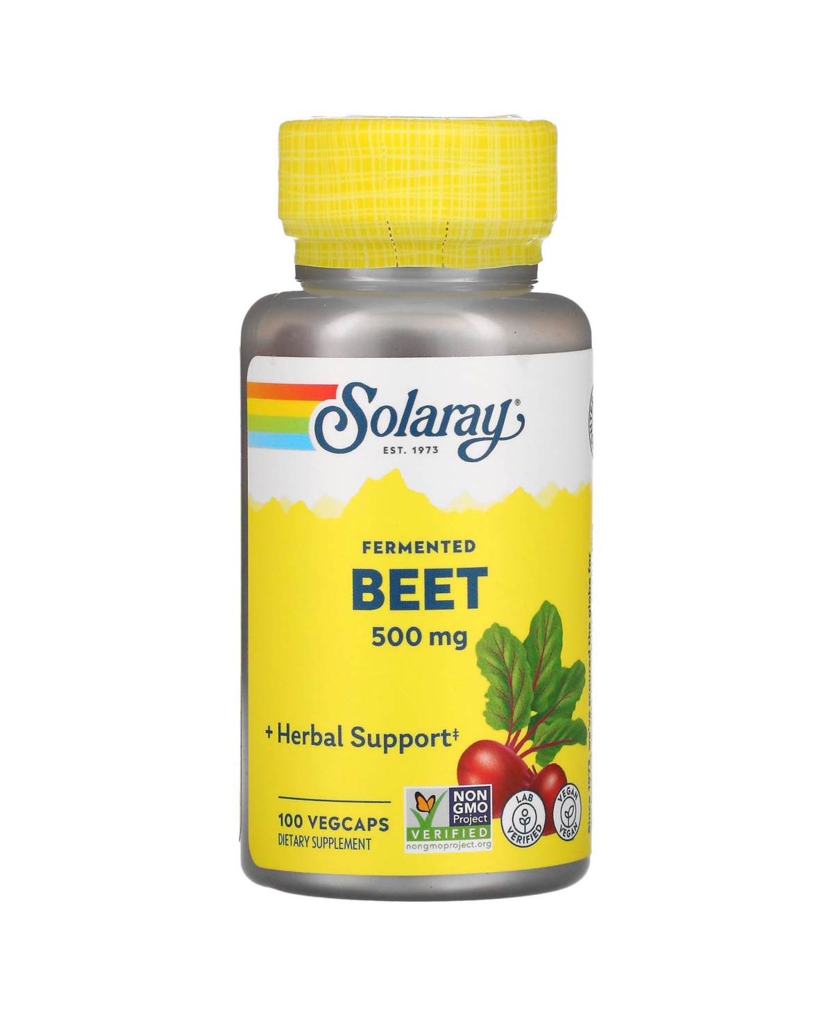 Fermented Beet 500 mg - 100 VegCaps - Assorted Pre-pack (See Table